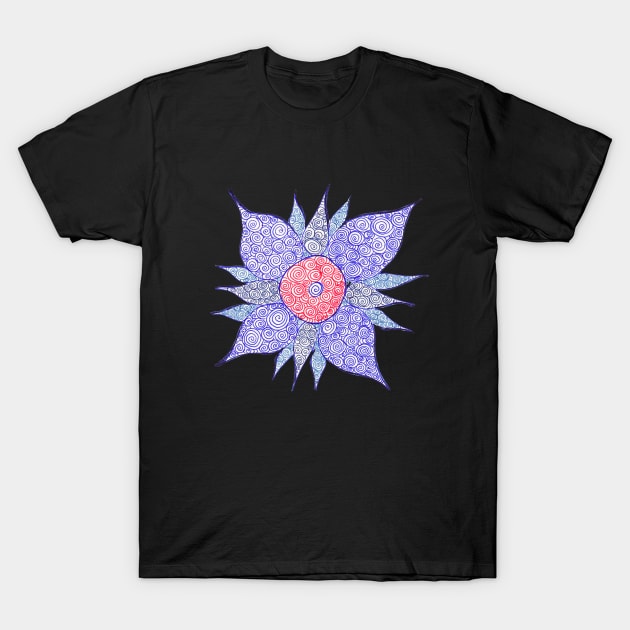 Spiral Flower T-Shirt by Rebecca Abraxas - Brilliant Possibili Tees